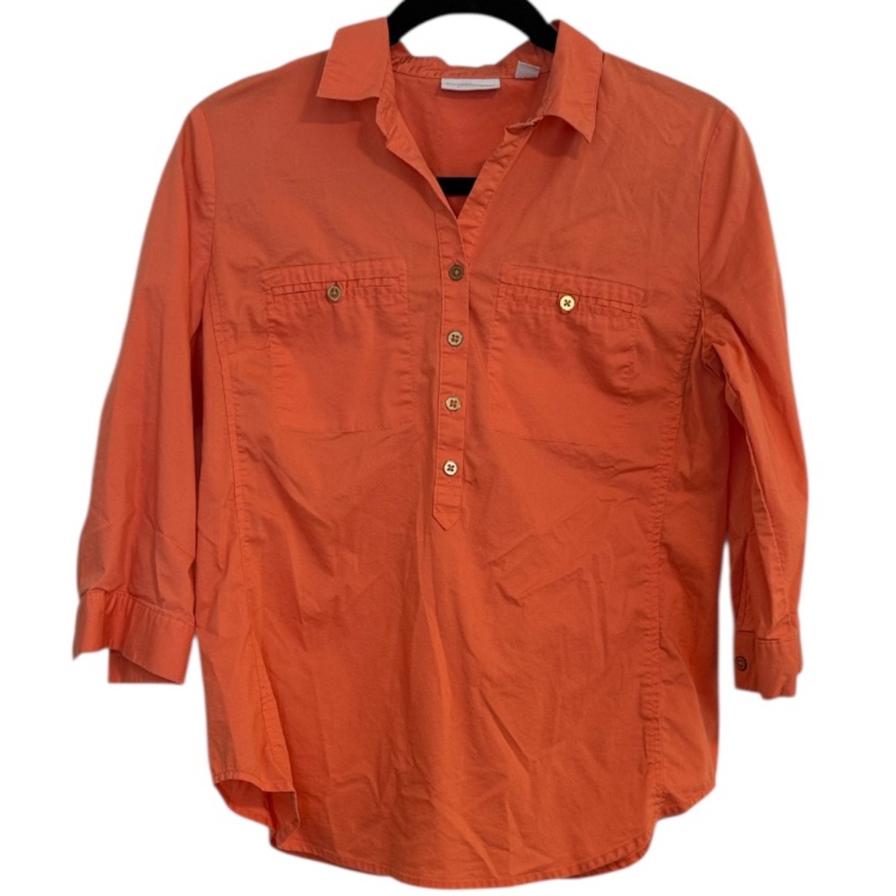 🖤 New York and Company Orange 3/4 Sleeve Blouse